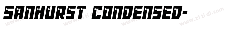 Sanhurst Condensed字体转换